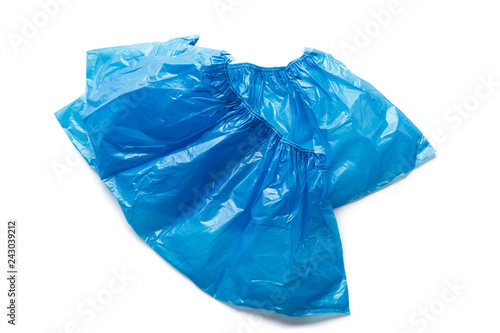 Wallpaper Mural Two medical blue shoe covers overshoes isolated on white background. Catalog top view Torontodigital.ca