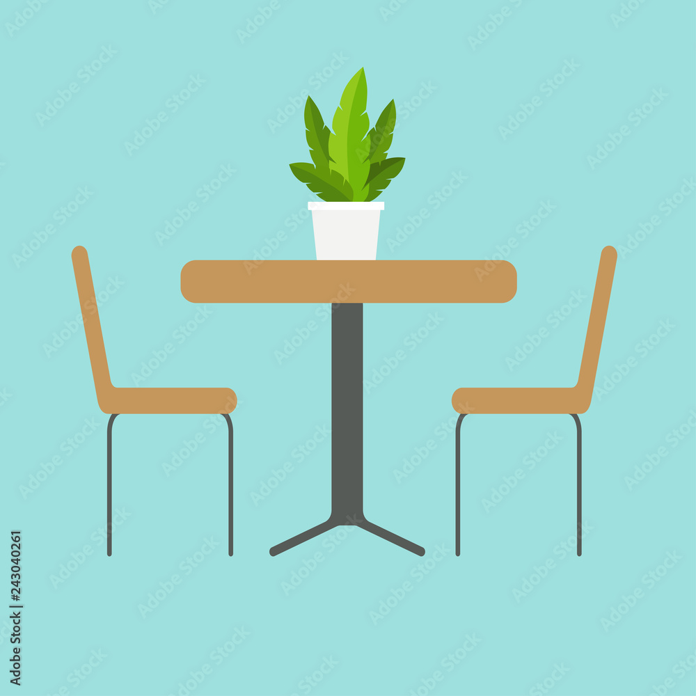 Fototapeta premium table and chair vector illustration