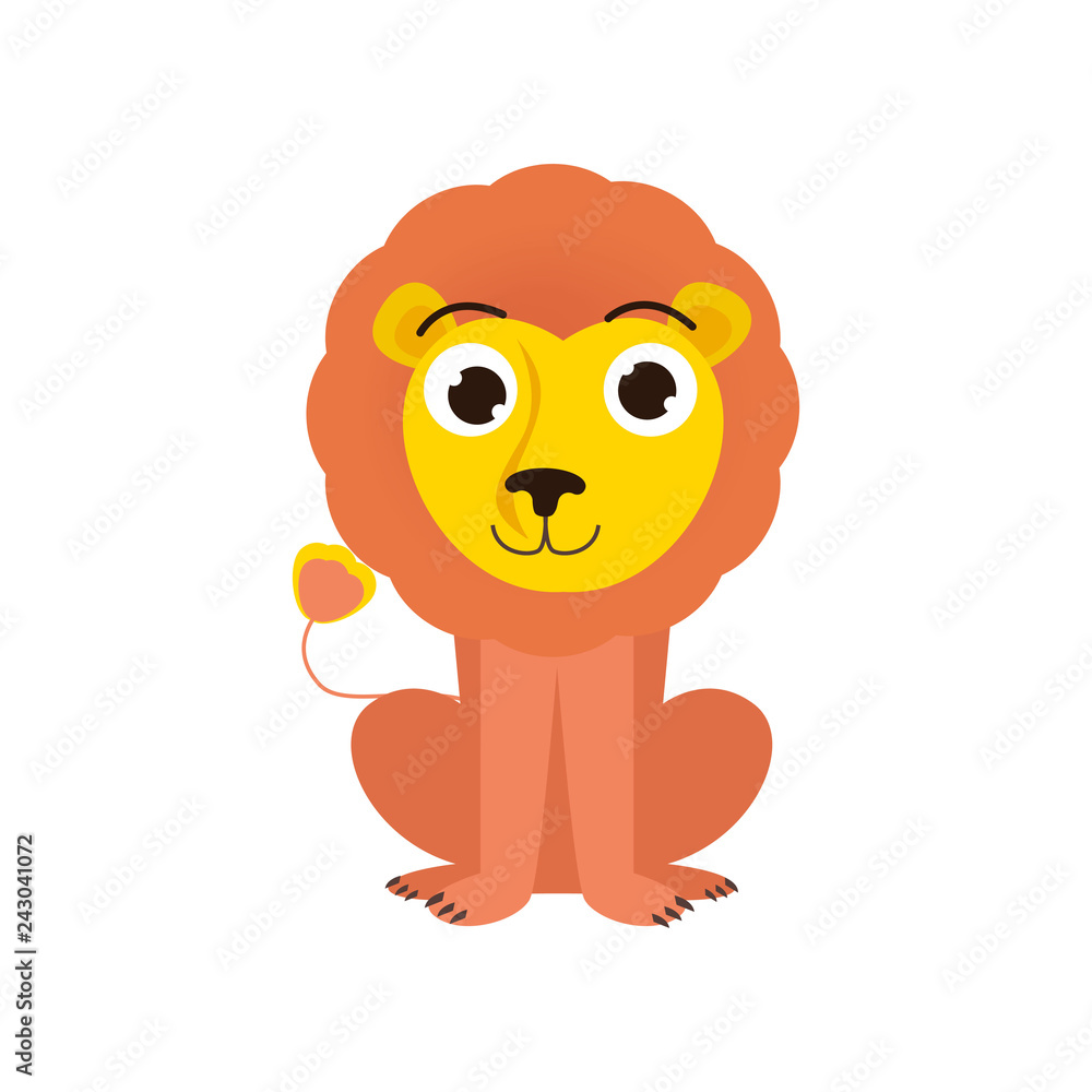 Cute cartoon image of an animal. Funny cute animal. Cute cartoon image of an animal. Funny cute animal.