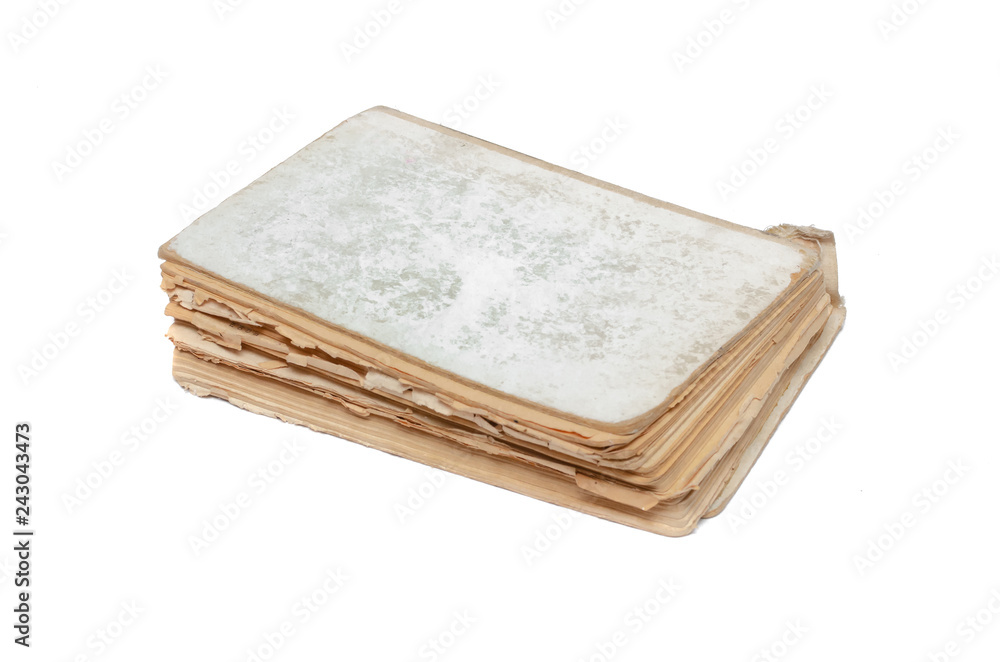 Aged book isolated on a white background. Aged book isolated on a white background.
