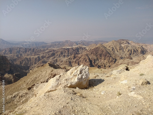 mountainous desert landscape in Jordan