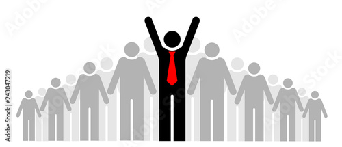 Team or community. A group of people and its leader or boss.