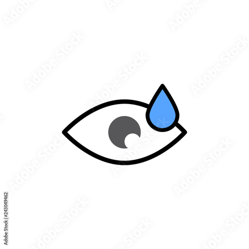 Eye drop flat vector icon sign symbol