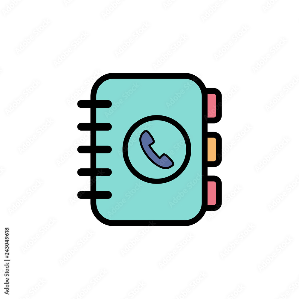 Phone book flat vector icon sign symbol Phone book flat vector icon sign symbol