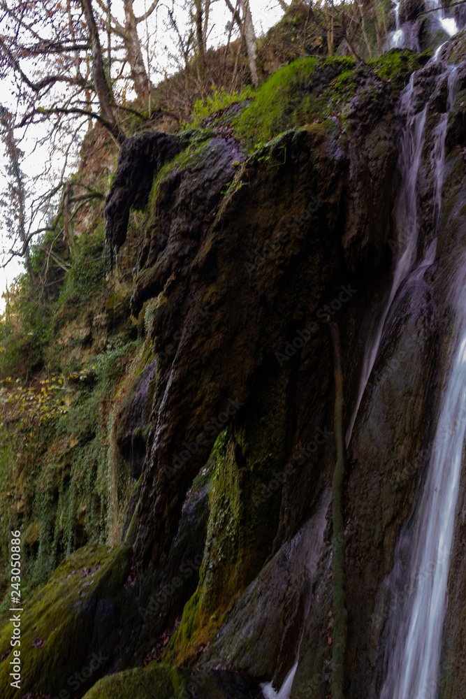 photographing the waterfalls of Corraladas in altube, alava
