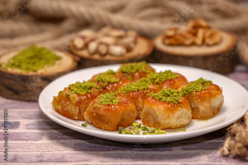 turkish sweet photo  luscious sweet pastry food meal candy sugary foods © Fatih