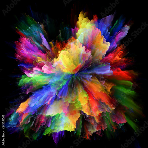 Numeric Colorful Paint Splash Explosion