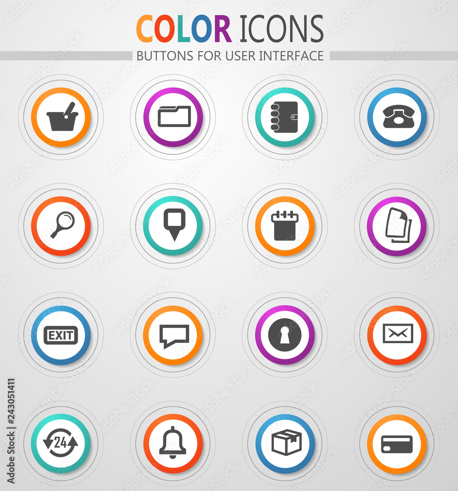 E-commerce interface icons set E-commerce interface icons set