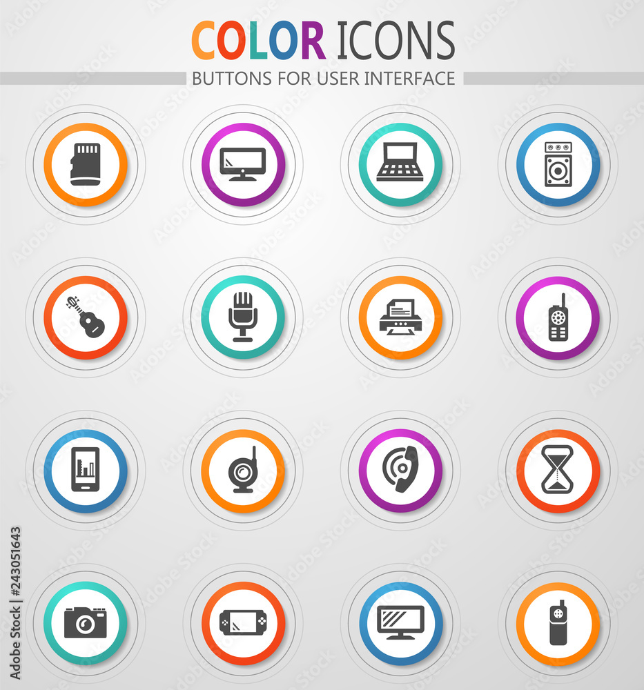Home appliances icons set Home appliances icons set
