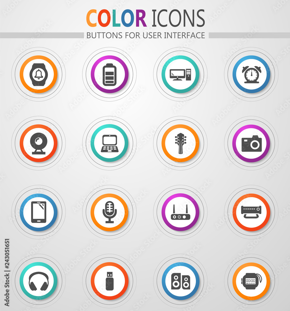 Home appliances icons set Home appliances icons set