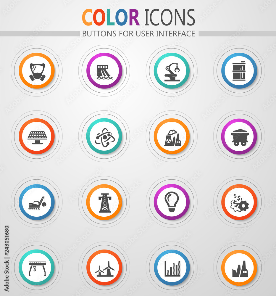 Industry icons set Industry icons set
