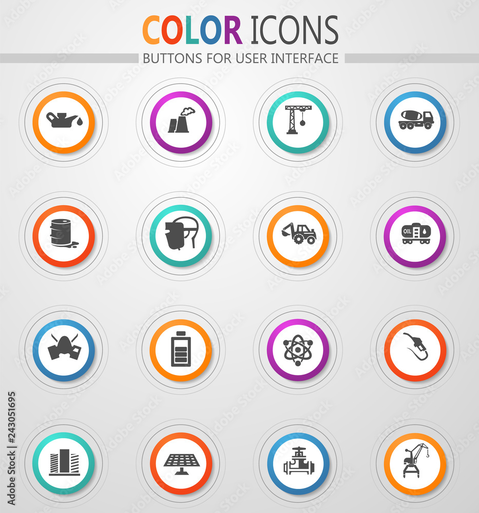 Industry icons set Industry icons set