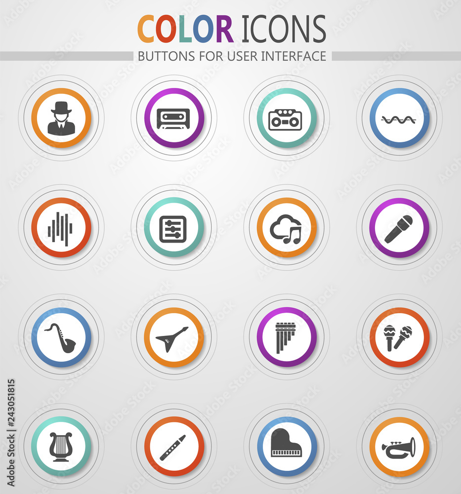 Music icons set Music icons set