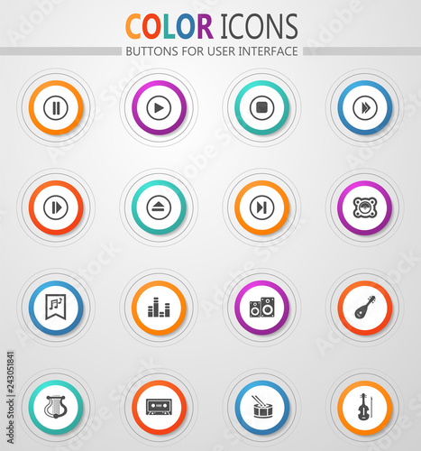 Music icons set