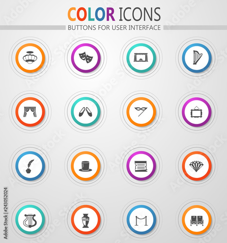 Theater icons set