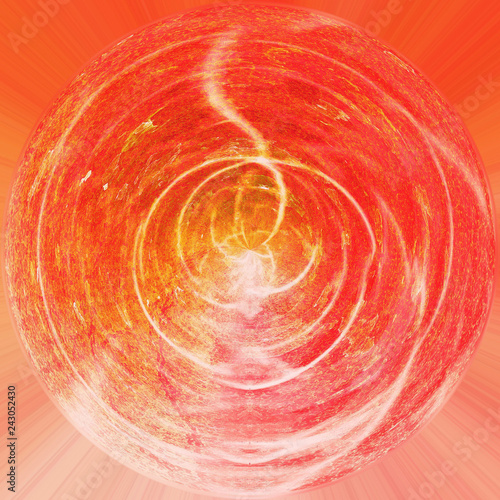 Spherical Grunge Background With Vintage Style Elements. Aged Mottled Backdrop. Color Paint Messy Pattern