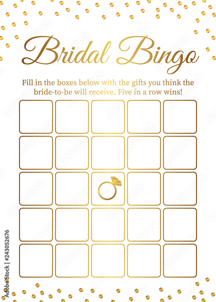 11 Free, Printable Bridal Showers Bingo Cards cocogarage.jp