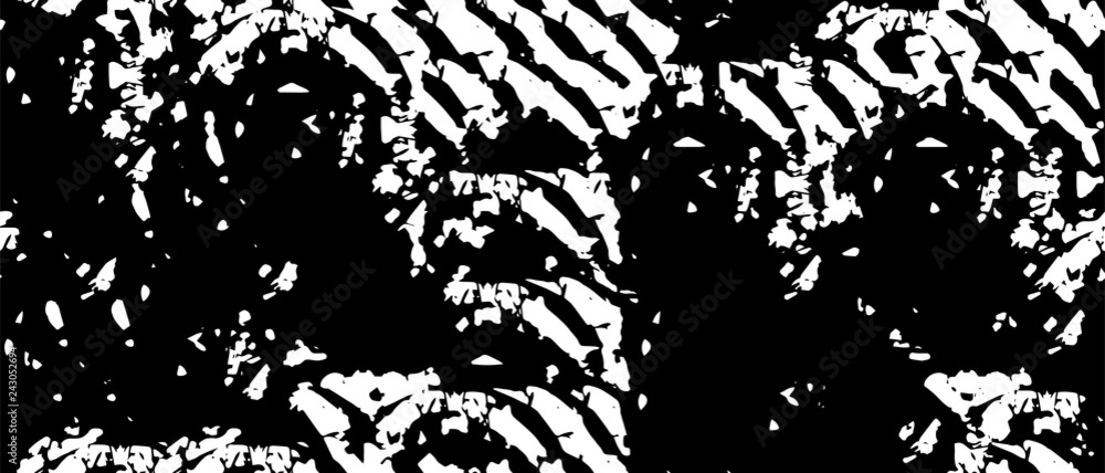 Old Ultrawide Grunge Seamless Black And White Texture. Dark Weathered Vector Overlay Pattern Sample. Widescreen Background Old Ultrawide Grunge Seamless Black And White Texture. Dark Weathered Vector Overlay Pattern Sample. Widescreen Background