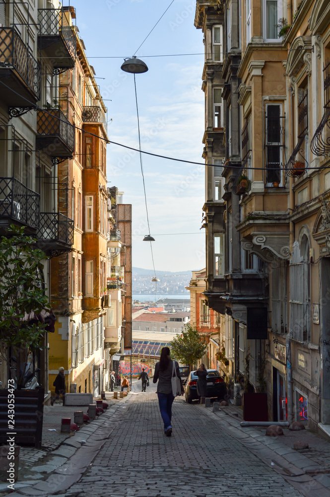 Alley in Pera neighbourhood, Istanbul  
