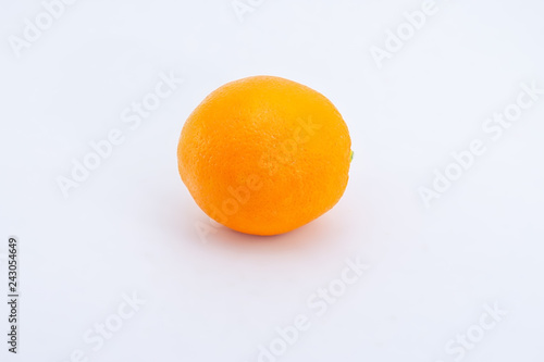 navel orange on white background