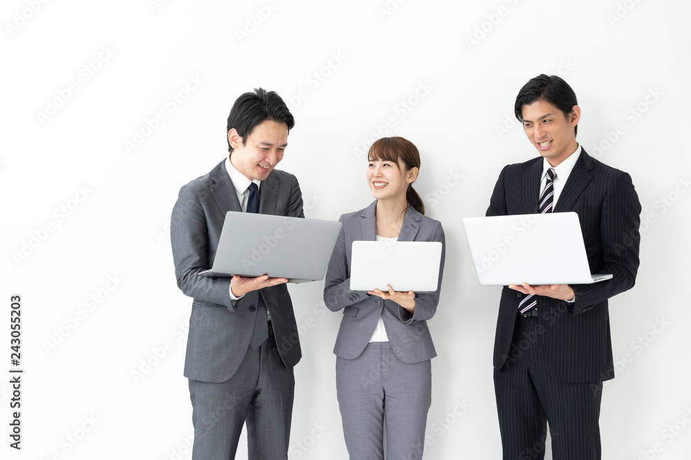 portrait of asian businessgroup on white background portrait of asian businessgroup on white background