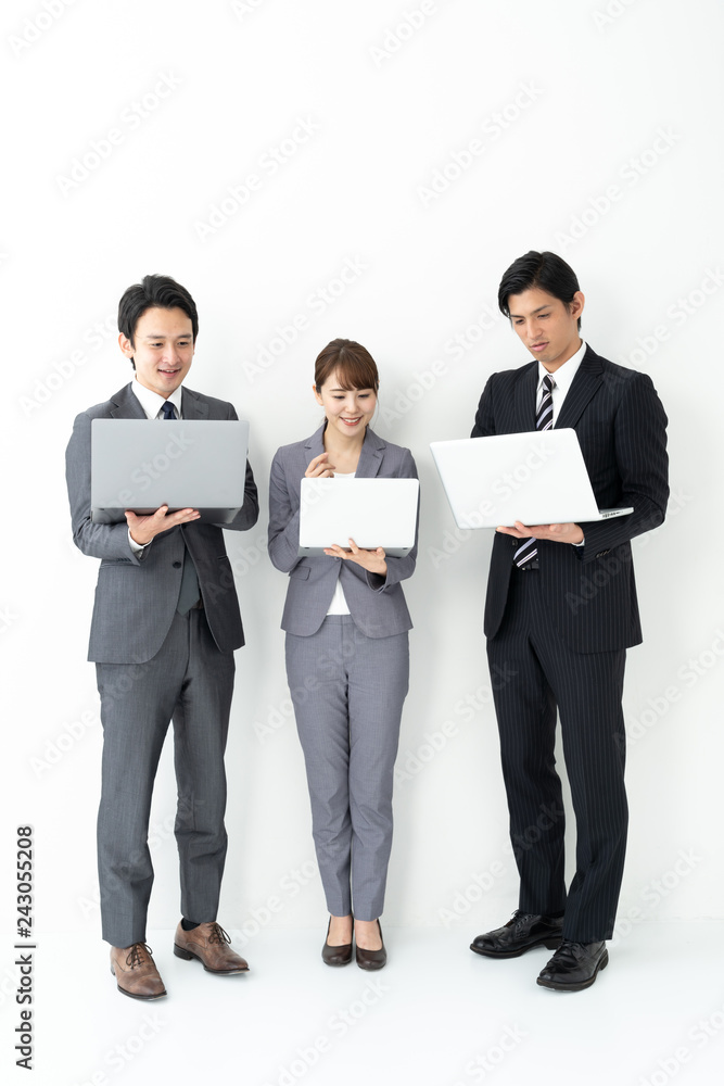 portrait of asian businessgroup on white background portrait of asian businessgroup on white background