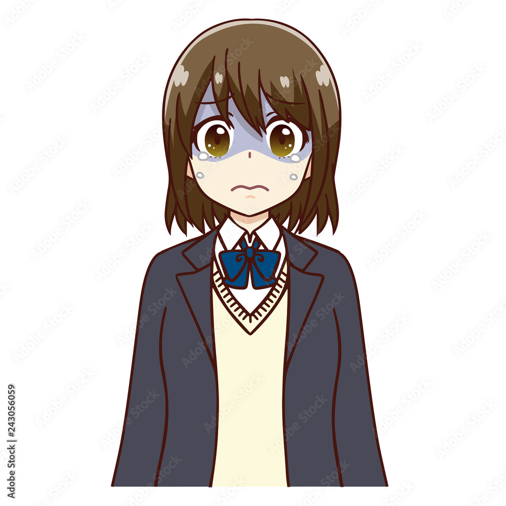女子 学生 涙 泣く 青ざめる Stock Vector Adobe Stock 女子 学生 涙 泣く 青ざめる Stock Vector Adobe Stock