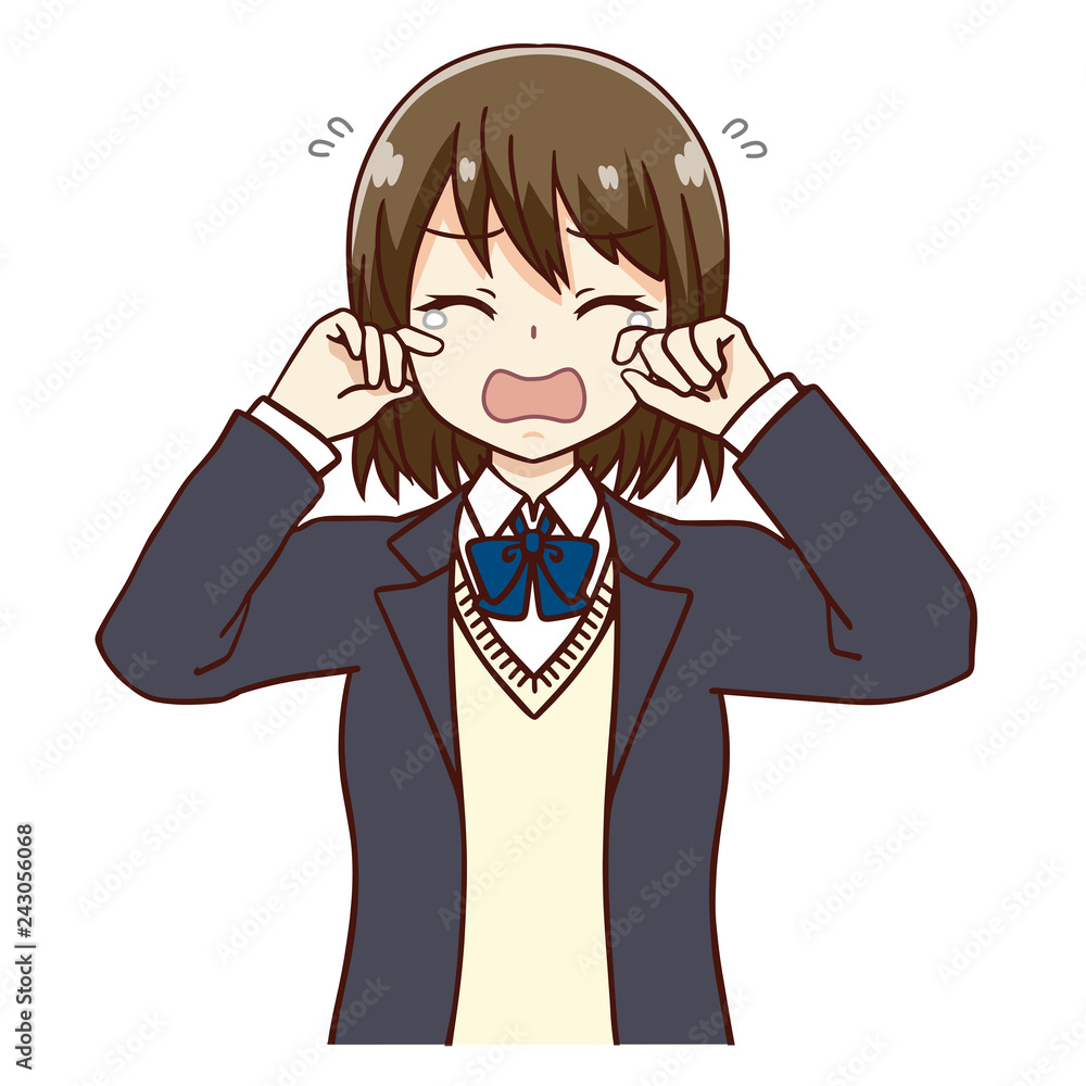 女子 学生 涙 泣く Stock Vector Adobe Stock 女子 学生 涙 泣く Stock Vector Adobe Stock