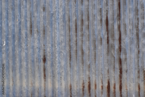 Zinc plate wall. rust on zinc texture.