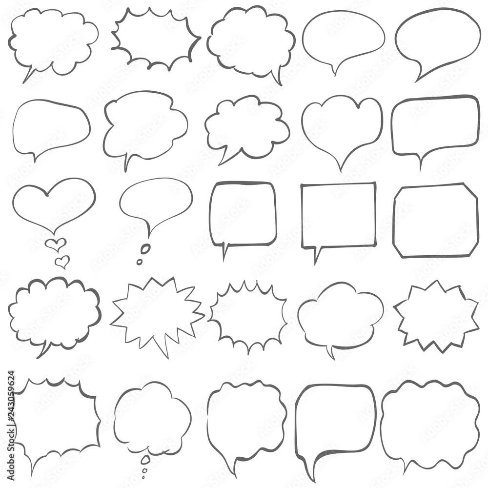 Obraz premium 手書き 吹き出し