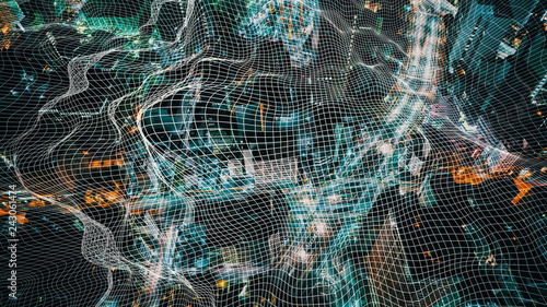 Photography Network technology cityscape IoT cloud computing concept