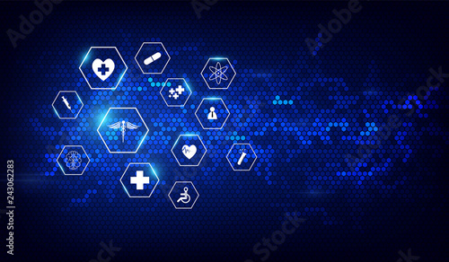 health care icon pattern medical innovation concept background design
