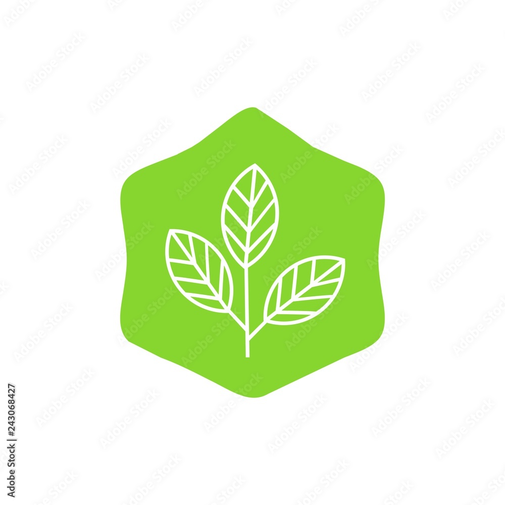 green tree in the hexsagon logo vector green tree in the hexsagon logo vector
