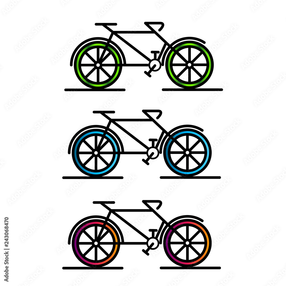 Fototapeta premium cute bicycle icon , illustration on white background ..
