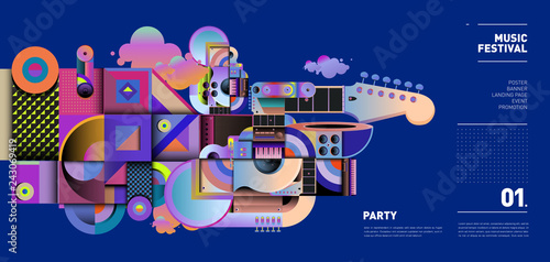 Photography Music Festival Illustration Design for Party and Event