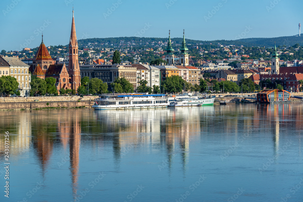Budapest Reflected in Danube River