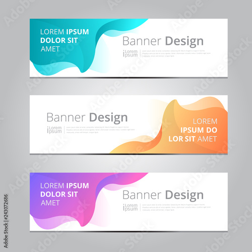 Vector abstract design banner web template.