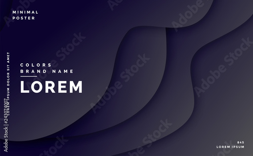 dark background in papercut style