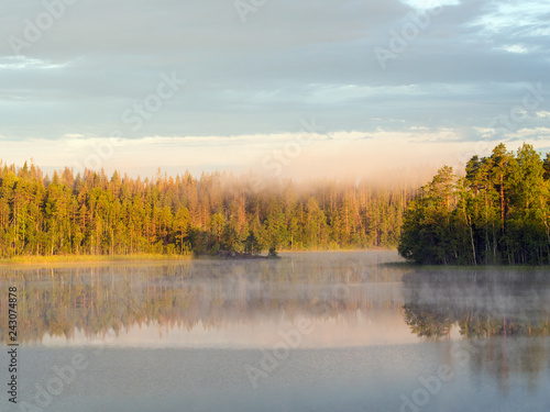 morning fog on a lake
