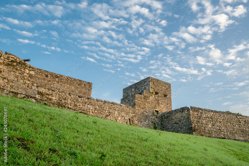 Fortress in Bacalar Yucatan Mexico