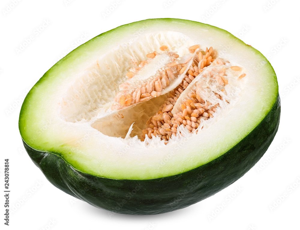 Winter melon isolated on white cllipping path Winter melon isolated on white cllipping path