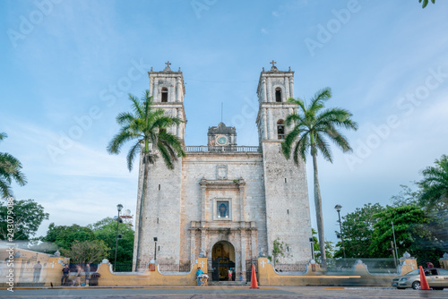 Mexican Church Cathedral in Valladolid Yucatan