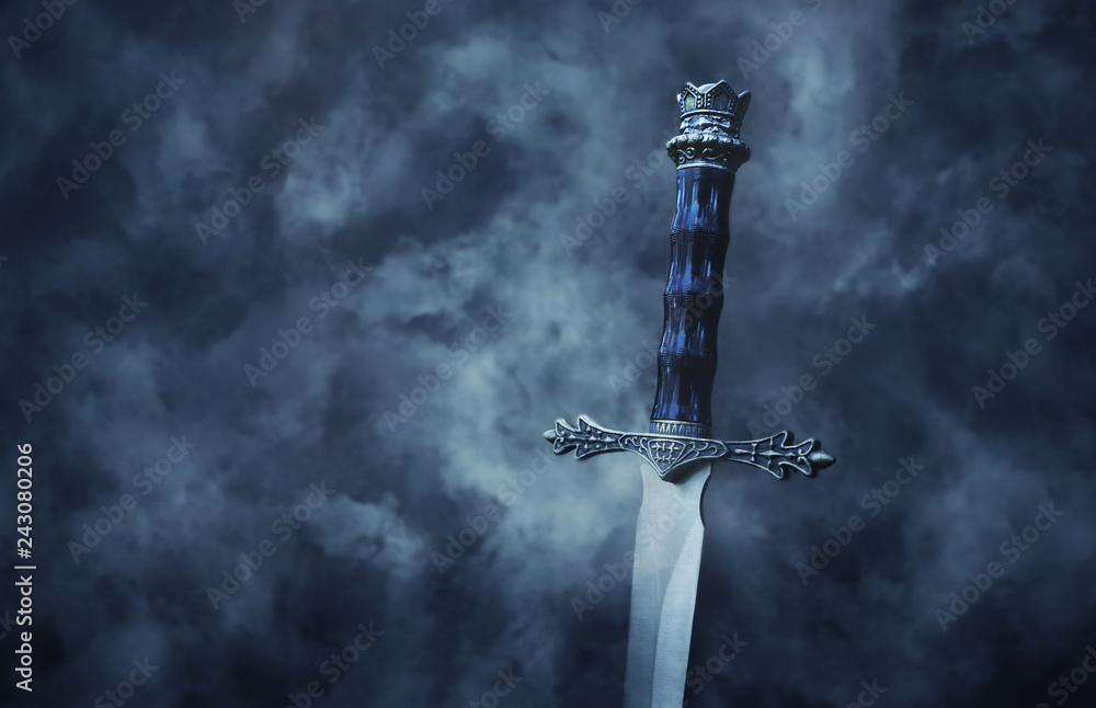 Photo & Art Print mysterious and magical photo of silver sword ...