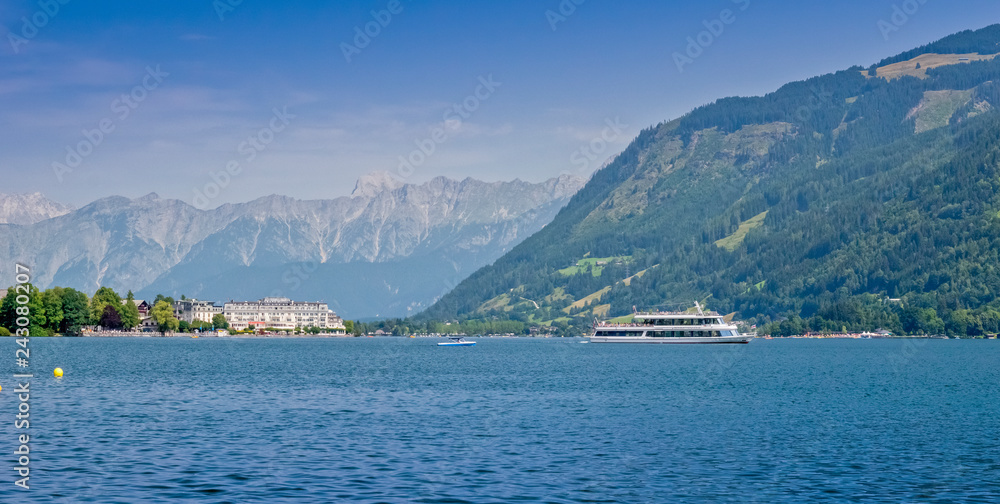 lake in mountains,zell am see