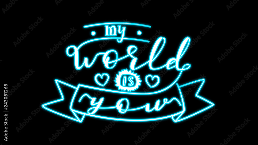 Obraz premium Valentine Hand Lettering Title