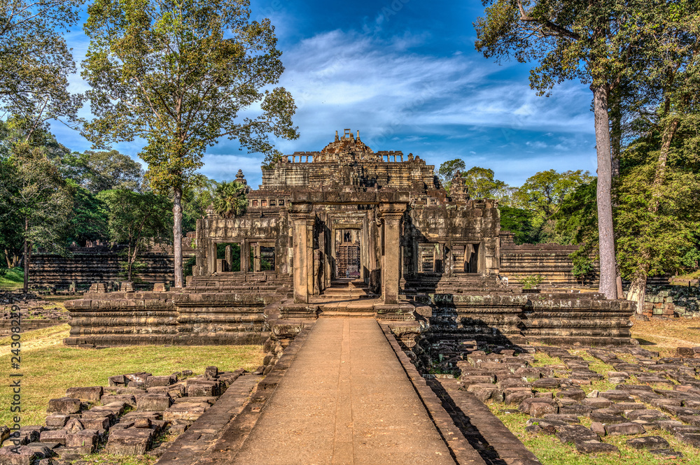Baphuon temple ruins at Angkor, Siem Reap Province, Cambodia