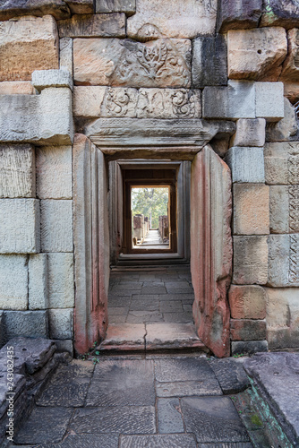 Corridor of Baphuon temple ruins at Angkor, Siem Reap Province, Cambodia