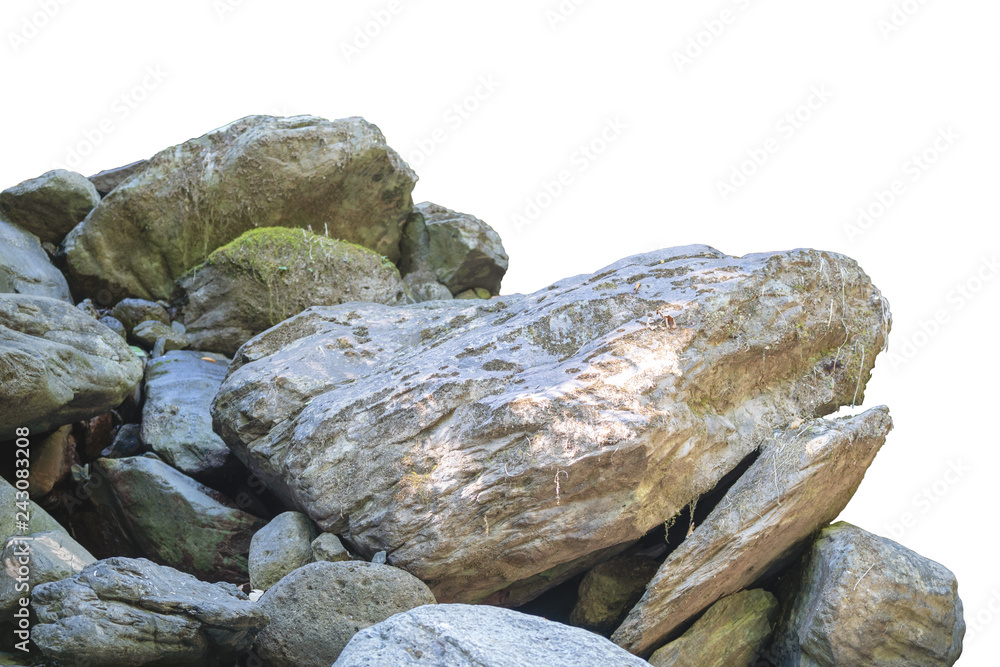 Rocky cliff isolated on a white background Rocky cliff isolated on a white background