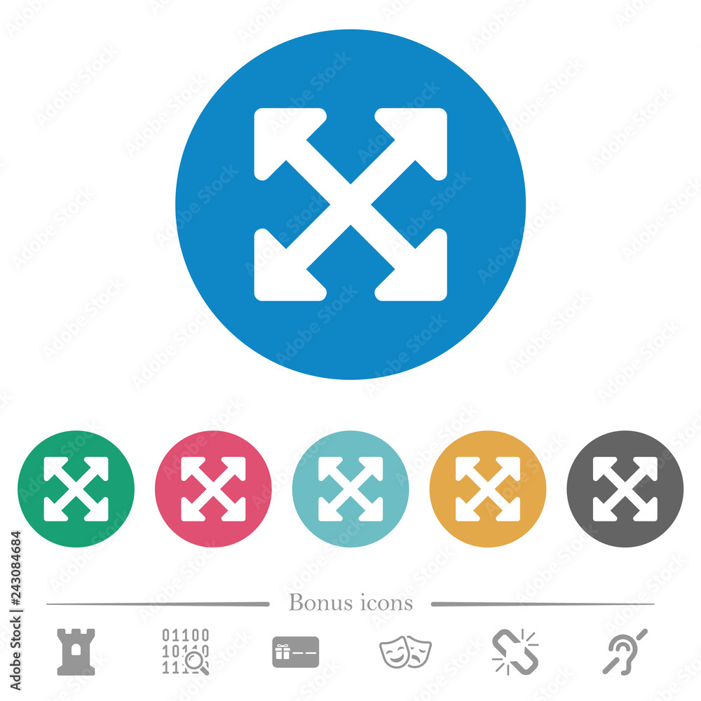 Resize full alt flat round icons Resize full alt flat round icons