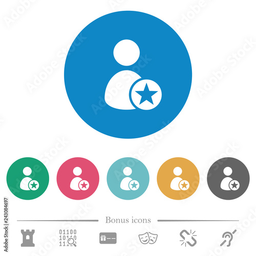 Rank user flat round icons photo